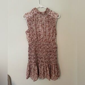 Brown pattern dress